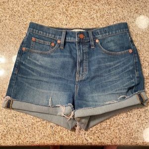 Madewell size 27 high rise denim shorts